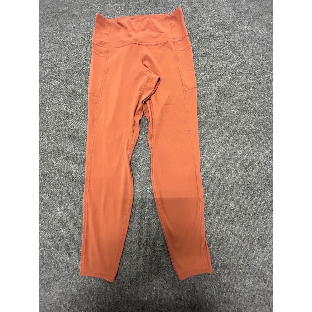 Patagonia Leggings Womens Size M Burnt Orange Recycled Nylon High Rise Pockets
